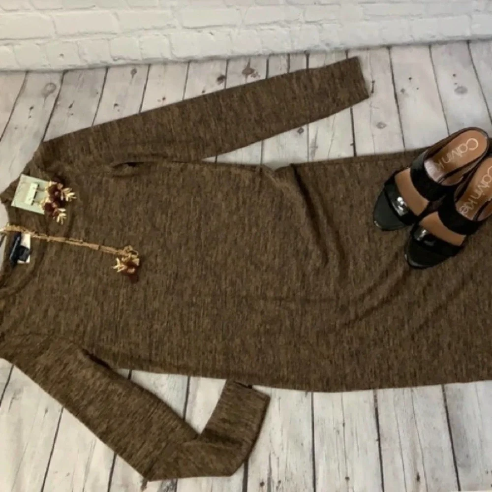 NWT FRENCH CONNECTION Heathered Sweater Dress - Picture 4 of 5